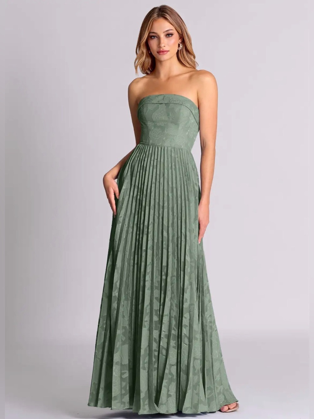 Azazie Mariana Dress Matcha Size 4 NWT